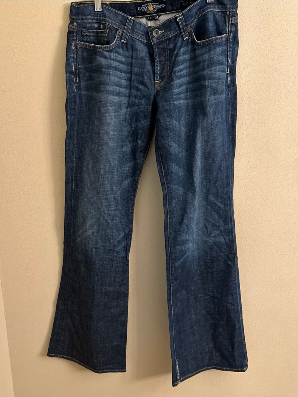 Lucky Brand Lil Maggie Flare Jeans Womens 31 x 34 Blue Denim Y2K 00s Style